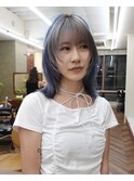 レイヤー/ボブ/ケアブリーチ/ダブルカラー/ハイトーン【修】