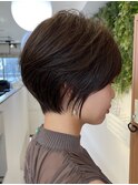 ★前下がりショートボブハンサムショートカットカラーパーマケア