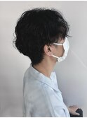 スパイラルパーマ/メンズパーマ/ショートウルフ/30代40代50代