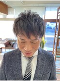 20代30代40代ツーブロックメンズ束感ショート