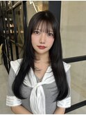 ダークグレー×顔まわりレイヤー