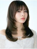 《NYLON.》ワイドバング似合わせカット艶感レイヤーカット