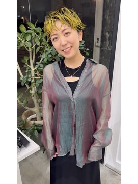 ワク 藤沢店(waku) ハイライト ブリーチ イエロー