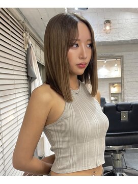 ヘアサロン エフ 渋谷(F) #アッシュベージュ　#ロングボブ　#ミディアム