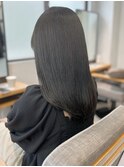 艶髪ダークカラーアッシュグレージュ＊透明感カラーセミロング