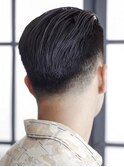 men's/メンズ/刈り上げセンターパート/ブルーブラック/渋谷