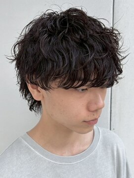 エリマ 横浜西口(elima) 横浜西口メンズカットシャドウパーマシースルーマッシュ30代40代