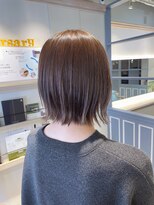 シェノン 赤羽店(CHAINON)&nbsp;外ハネ切りっぱなしボブヘーゼルブラウン赤羽美容室