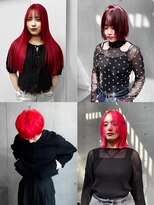 ヴァーディ オモテサンドウ(Vardy omotesando)&nbsp;red/赤髪 ハイトーンロング メンズブリーチ