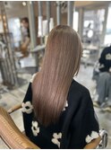 ミルクティーベージュ/外国人風透明感カラー/ハッシュカット