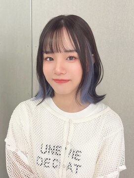 ジェム(GEM) 【暖音】インナーカラーで可愛いブルーカラー♪