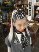 ホワイトエクステハーフコーンロウ6本