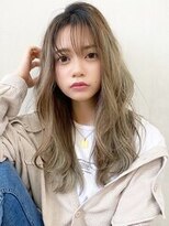 メル バイ ヘアサロン ニド(mer..by hair salon Nido)&nbsp;【大分市】透明感グレージュ×抜け感レイヤーロング