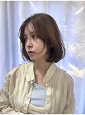 レイヤーボブ　シースルーバング　顔周りカット