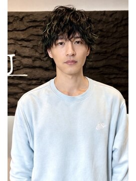 ミュー(MU) メンズウルフ×ツイストスパイラル×ハイライト