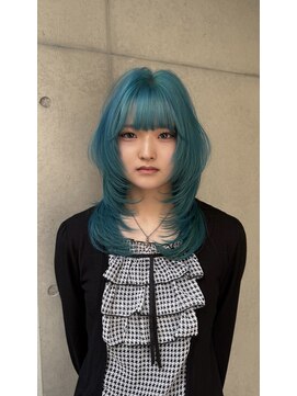 レオニード 表参道(LEONID) 【馬場】ハッシュカット ミントカラー