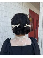 ガーデン Garden ヘアーメイク hair make&nbsp;ゆるふわツインおだんごヘア