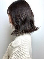 ヘア プロデュース キュオン(hair produce CUEON.)&nbsp;切りっぱなしロブ×透明感グレージュ