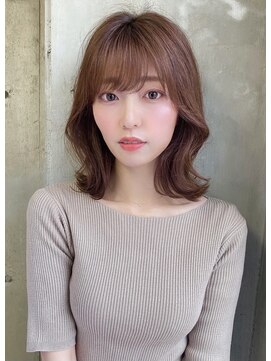 ロンド ロビン 栄(Lond robin) 【Lond robin】くびれ韓国風ボブ外ハネミディアム