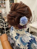 ディーカラー D-COLOR&nbsp;浴衣ヘア×ルーズアップ