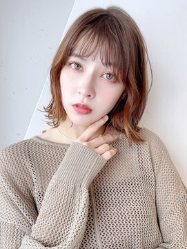 アイティーバイアルバム 八王子店(IT by ALBUM) ラフウェーブ_ミニウルフテラコッタくすみブルー_8800