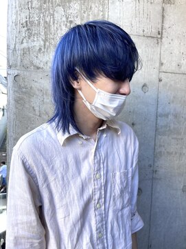 アルカナ 明治神宮前原宿(ARCANA) マッシュウルフ　ネイビーブルー　ブルー　青　メンズ