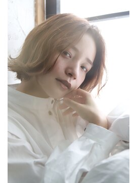 ブロッサム 上福岡店(Blossom) グレージュアッシュ/前髪なしボブ/ウェーブ巻き