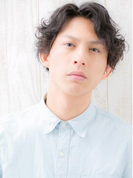 メンズヘア ビーセカンド 草加店(MENS HAIR B-2) セミウエット＆エアリーパーマのミディアムヘアーR草加