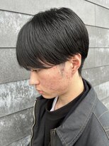 ヒュイル バイ ニアウ(Hwyl by Niau) メンズシースルーマッシュスパイラルパーマニュアンスパーマ眉毛