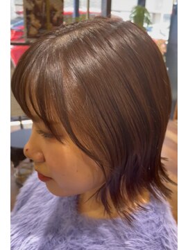 ソウルメイト(soul mate) 切りっぱなしボブ×ライトグレージュ