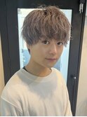 アッシュ/メンズカラー/透明感/ツーブロック