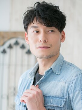 モッズヘア メン 南越谷南口店(mod's hair men) 30代40代フェザーマッシュワイルド黒髪カルマパーマX南越谷