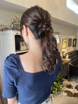 ヘアーデザイン シュシュ(hair design Chou Chou by Yone) ポニーテール/アレンジ/大人カジュアル