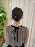 カチモリヘア/シニヨン/パール/お呼ばれヘアアレンジ