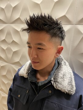 銀座マツナガ 浅草店 黒髪短髪/ジェットモヒカン/ワイルド/フェード