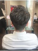 メンズカット+部分コテパーマ