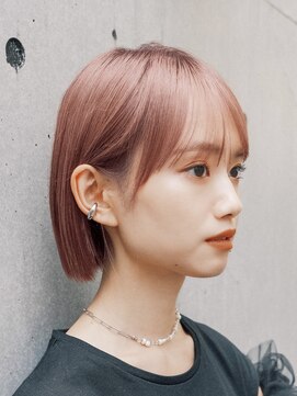 ガーデン 渋谷(GARDEN) ボブ　ホワイトグレージュ　デジタルパーマ　チェリーブラウン