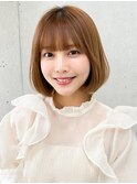 前髪エアリーカールモテ髪ナチュラルカールハイライトカラー