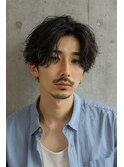 MEN'S HAIR/ブルーブラック/フェザーパーマ/錦糸町