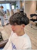 目上マッシュ×波巻きプードルパーマ