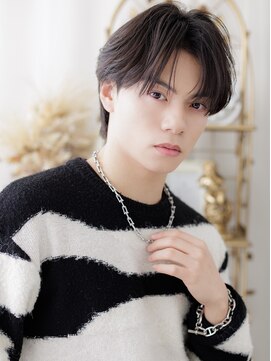 カバーヘアアンドスパ ブリス 浦和(COVER HAIR&SPA bliss) 韓国風センターパート暗髪ニュアンスパーマa浦和20代30代40代