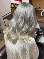 ブレイズヘアー(BLAZEhair) 【人気ハイトーン】ホワイトミルクティグレージュ×ブリーチ3回