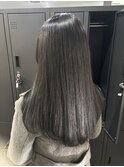 【髪質改善】透明感グレージュ×うるつやストレートヘア♪