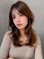 ロンドエニカ 大宮(Lond enika)&nbsp;ワンホンレイヤー/ダークブルー/顔周りカット/くびれレイヤー