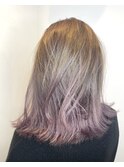 ピンクラベンダーのハイライトグラデーション