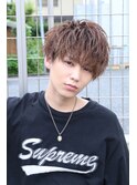 刈り上げ2ブロックマッシュ ツイストmixパーマ