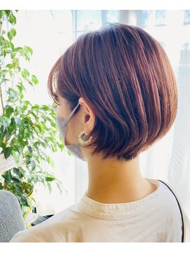 アン たまプラーザ(un) ◆似合わせカット【大人ガーリーくびれショート】ダークアッシュ