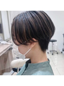 アッシュ 横浜店(Ash) ハンサムショート×ハイライト