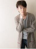 ≪mod's men≫1分スタイリング！ダークアッシュくせ毛ショートL