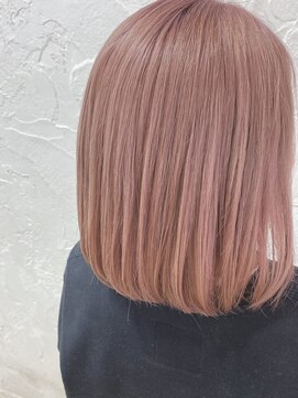 ルーツヘアーガーデン(Roots hair garden) ピンクベージュ×ピンク×ダブルカラー